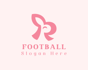 Pink Rabbit Letter R Logo