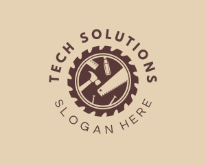 Logger - Saw Hammer Chisel Tools logo design