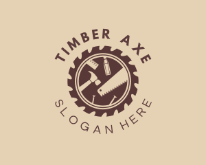 Saw Hammer Chisel Tools logo design