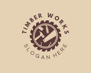 Saw Hammer Chisel Tools logo design