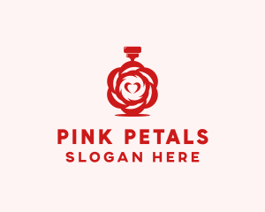 Rose Heart Perfume logo design