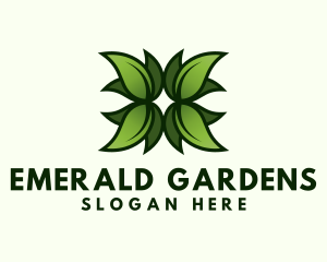 Green Garden Leaf logo design