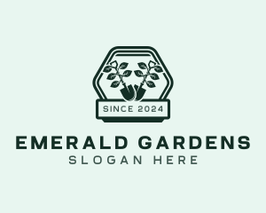 Shovel Plant Landscaping logo design