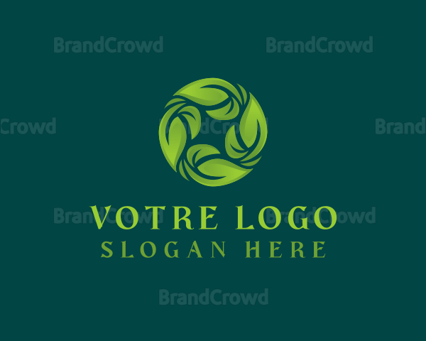 Organic Garden Leaves Logo