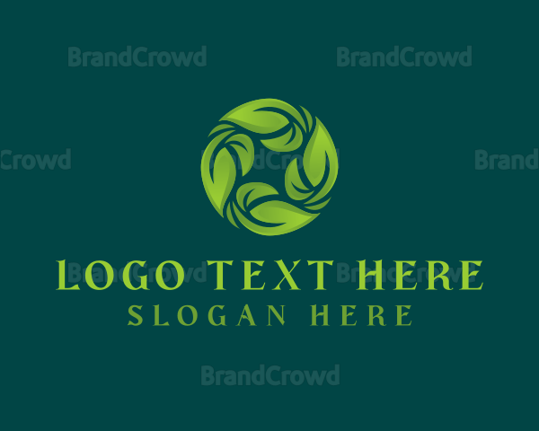 Organic Garden Leaves Logo