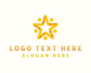 Welfare - Community People Star logo design