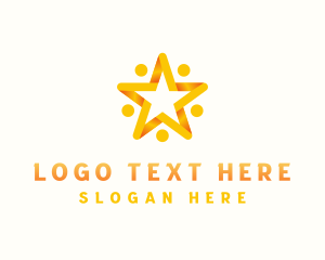 Human Resources - Community People Star logo design