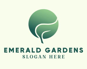 Moon Leaf Gardening  logo design