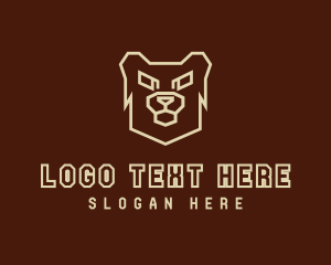 Hunt - Angry Grizzly Bear logo design