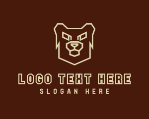 Angry Grizzly Bear Logo