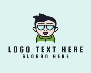 Comma - Nerd Glasses Boy logo design