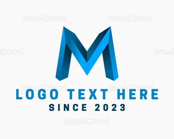 Industrial Marketing Letter M Logo