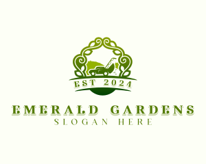 Landscaping Lawn Mower logo design