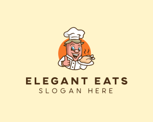 Chicken Sausage Chef logo design