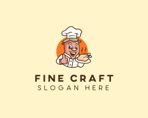 Chicken Sausage Chef logo design