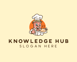 Delicious - Chicken Sausage Chef logo design