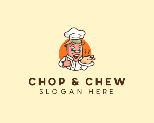 Platter - Chicken Sausage Chef logo design