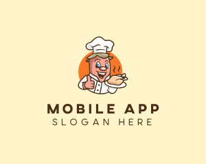 Cook - Chicken Sausage Chef logo design