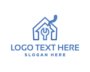 Home Service - House Repair Tools logo design