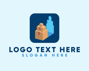 Courier - Package Box Delivery logo design