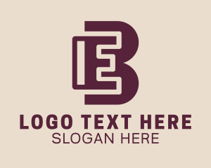 Burgundy - Advertising E & B Monogram logo design