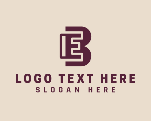 Burgundy - Modern Account Advertising Letter EB logo design