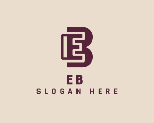 Modern Account Advertising Letter EB logo design