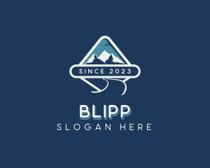 Mountain Hiking Travel Logo