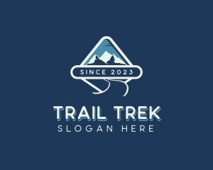 Hiker - Mountain Hiking Travel logo design