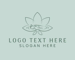 Reflexology - Lotus Massage Spa logo design