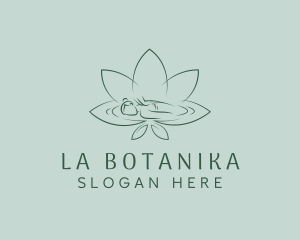 Essential Oil - Lotus Massage Spa logo design