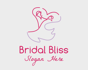 Bride - Romantic Wedding Dance Couple logo design