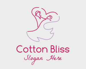 Romantic Wedding Dance Couple  logo design