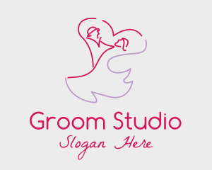 Groom - Romantic Wedding Dance Couple logo design