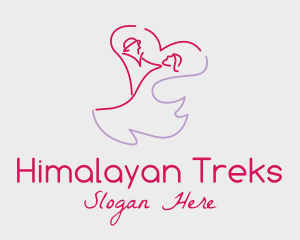 Romantic Wedding Dance Couple  logo design