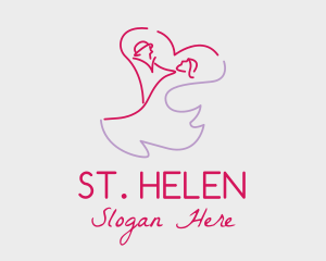 Romantic Wedding Dance Couple  logo design