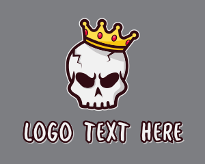 Hip Hop - Graffiti Mad Skull Crown logo design