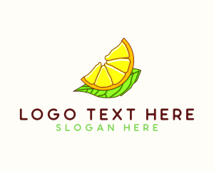 Lemon Slice - Orange Pulp Citrus logo design