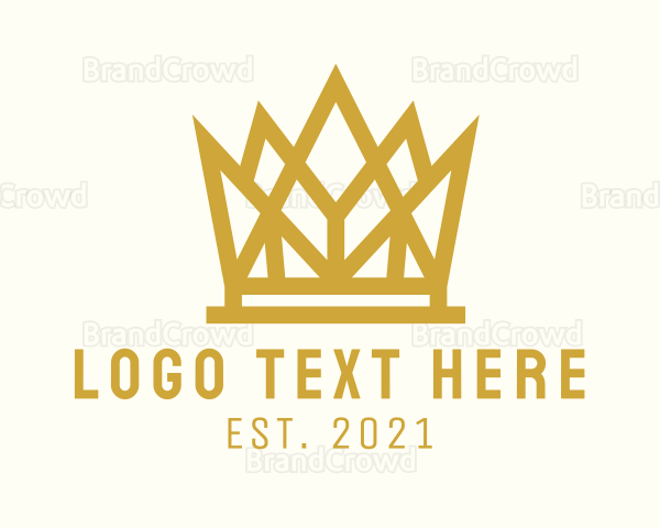 Golden King Crown Logo