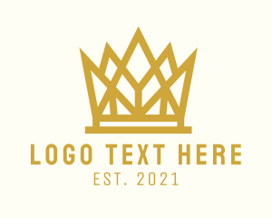 Crown - Golden King Crown logo design
