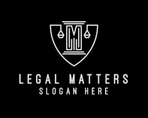Legislation - Pillar Shield Scale logo design