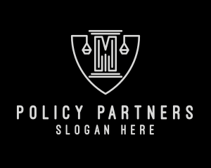 Legislative - Pillar Shield Scale logo design