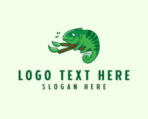 Wild - Wild Chameleon Branch logo design