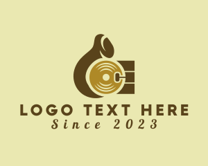 Turntable - Hand Vinyl Turntable logo design