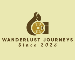 Playlist - Hand Vinyl Turntable logo design
