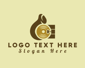 Hand Vinyl Turntable Logo