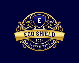 Deluxe Decorative Shield logo design