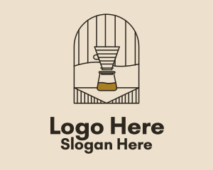 Hot Coffee - Pour Over Coffee Maker logo design