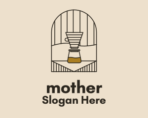 Caffeine - Pour Over Coffee Maker logo design