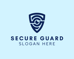 Shield Lens Security logo design